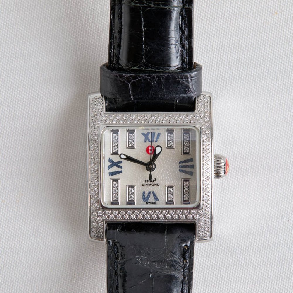 Vintage Michele MW2 Mother of Pearl Ladies Diamond Watch
